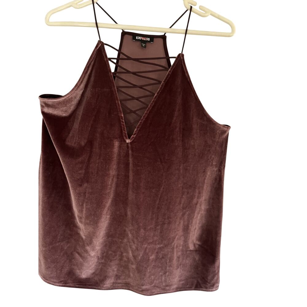 Velvet Express Womens Cami Tank Top L Merlot Racer Back Rare Whimsigoth Fairy